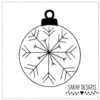 Stickdatei Weihnachtskugel Schneeflocke Snowflake In the hoop Datei 10x10