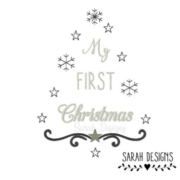 Stickdatei My first Christmas  18×13