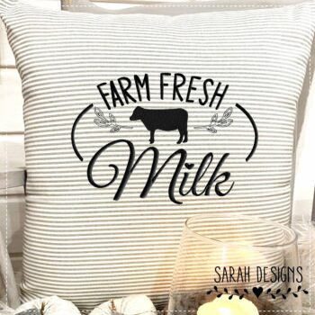 Stickdatei 5 Größen –  Farm Fresh Milk 10×10 – 26×16