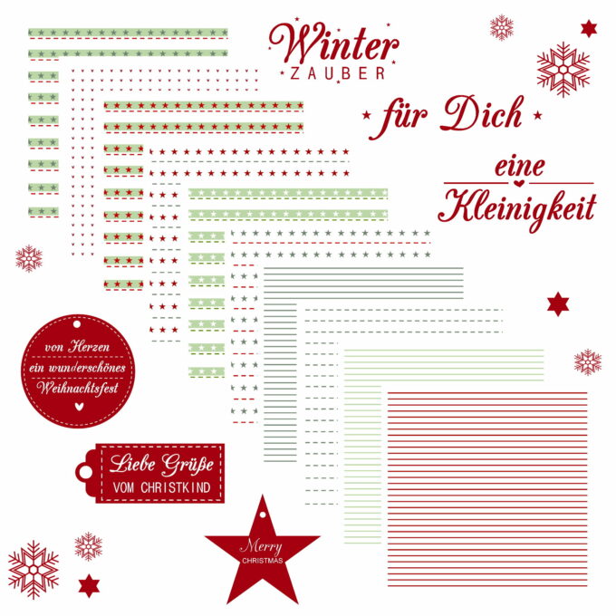Digi Set Weihnachten Digitales Papier