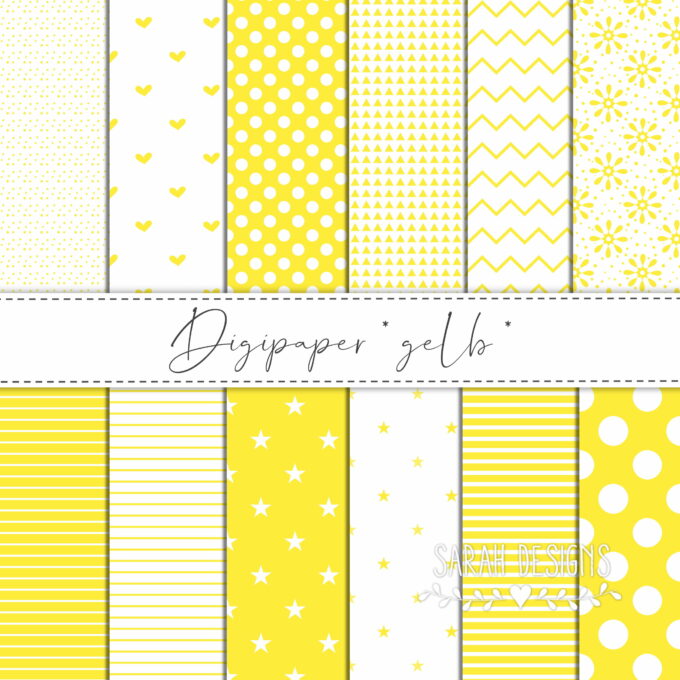 Digipaper gelb digitales papier plotten plotterpapier