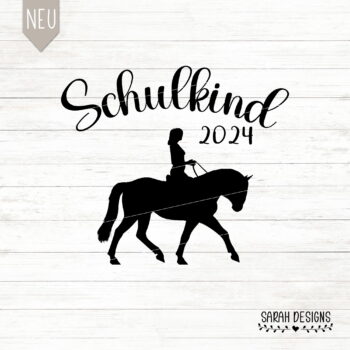 Plotterdatei Schulkind 2024 – Pferd/Reiten