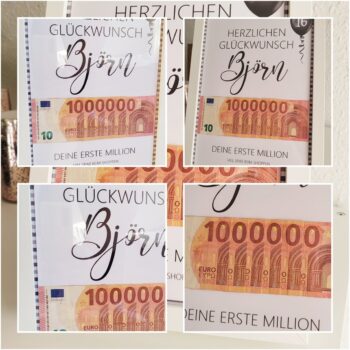 Geldgeschenk „Deine 1 Million“- personalisiert – PDF Vorlage – Silke
