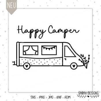 Plotterdatei Happy Camper
