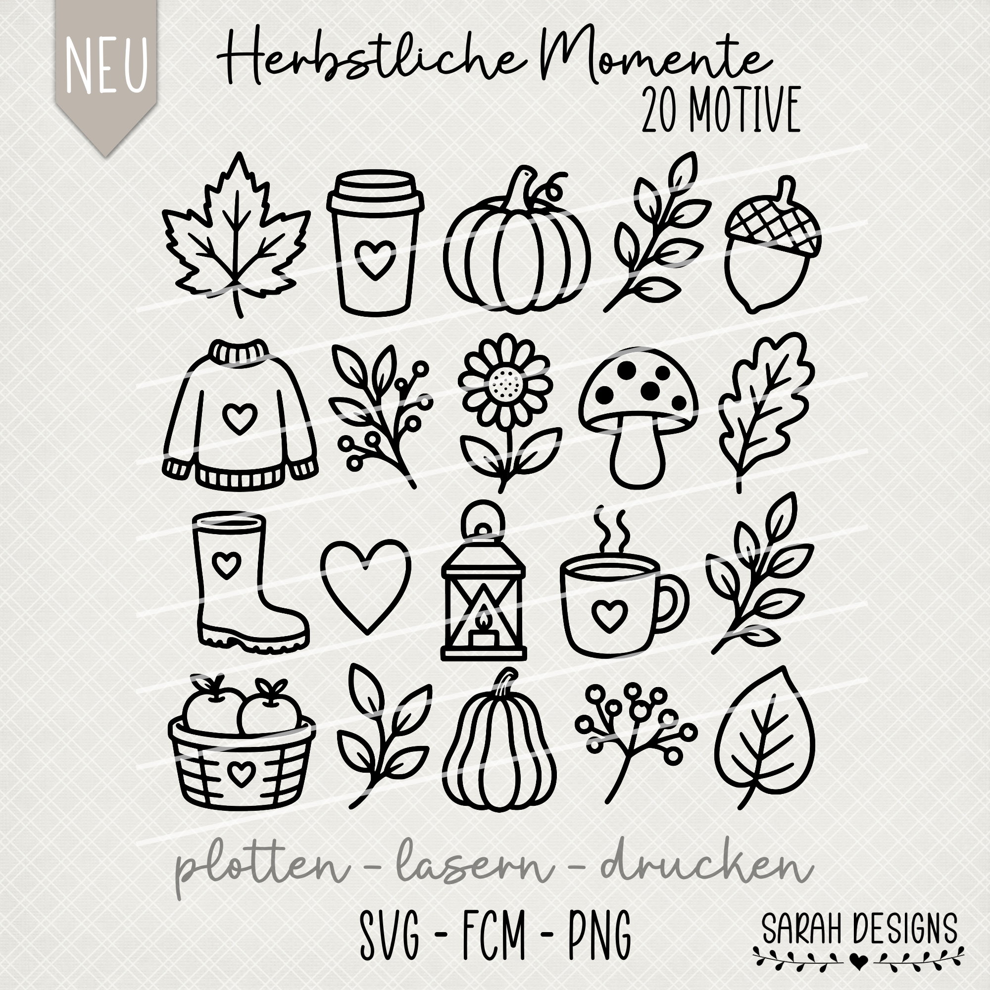 großes set plotten geschenkidee Herbst Blätter Regen Wind gemütlich hygge cozy svg fcm png