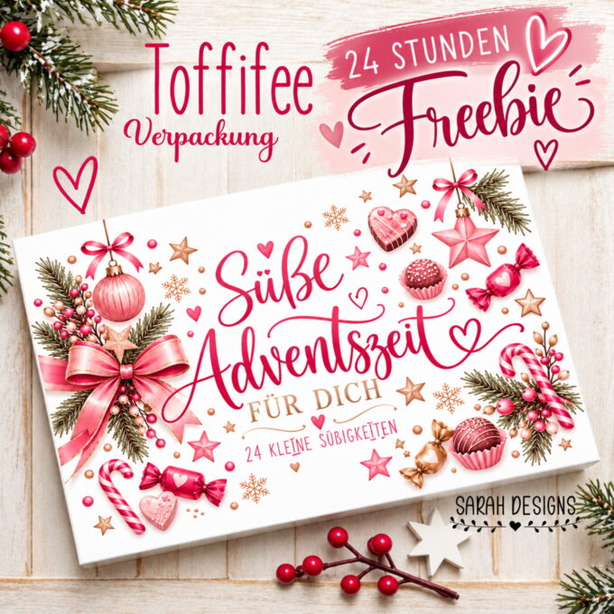 24 STUNDEN FREEBIE – Geschenkverpackung | Adventskalender | 24er Set | PDF