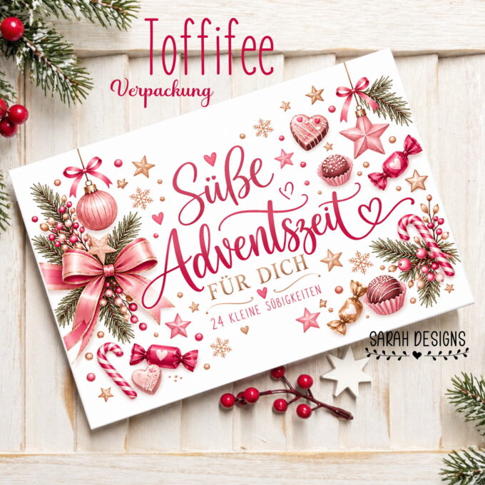 Geschenkverpackung | Adventskalender | Toffifee Banderole | Druckvorlage | PDF