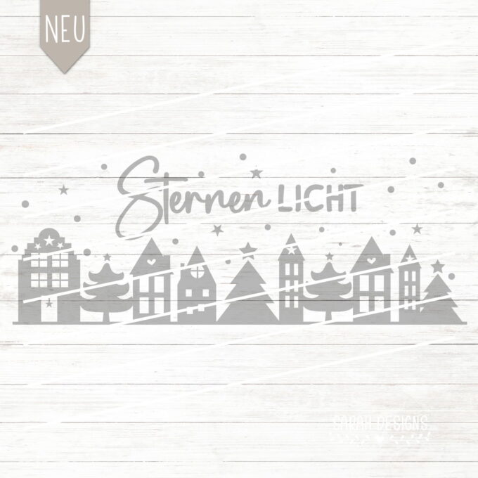 Sternenlicht | Windlicht | Kerzenlicht | SVG DXF FCM | Basteln Advent