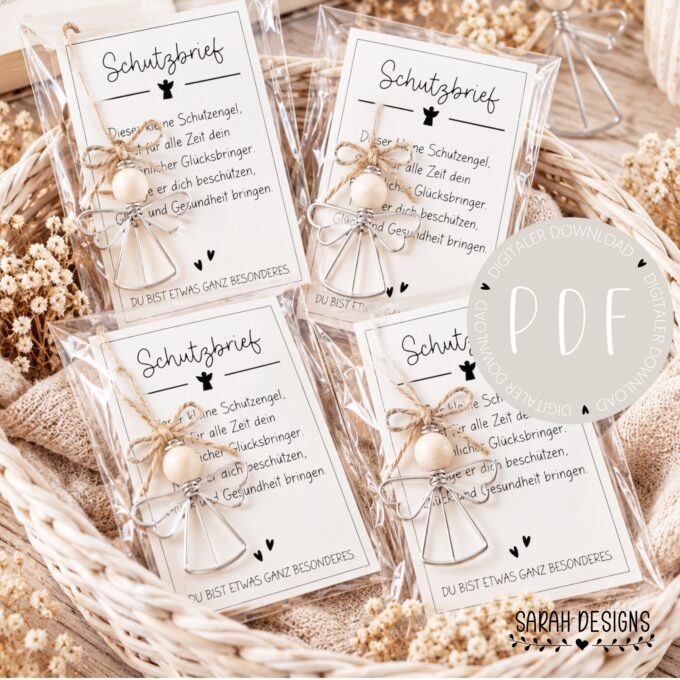 PDF Schutzengel | Schutzbrief | Geschenkidee | Beschützer | Hüter | Glücksbringer DINA 4 | Druckvorlage