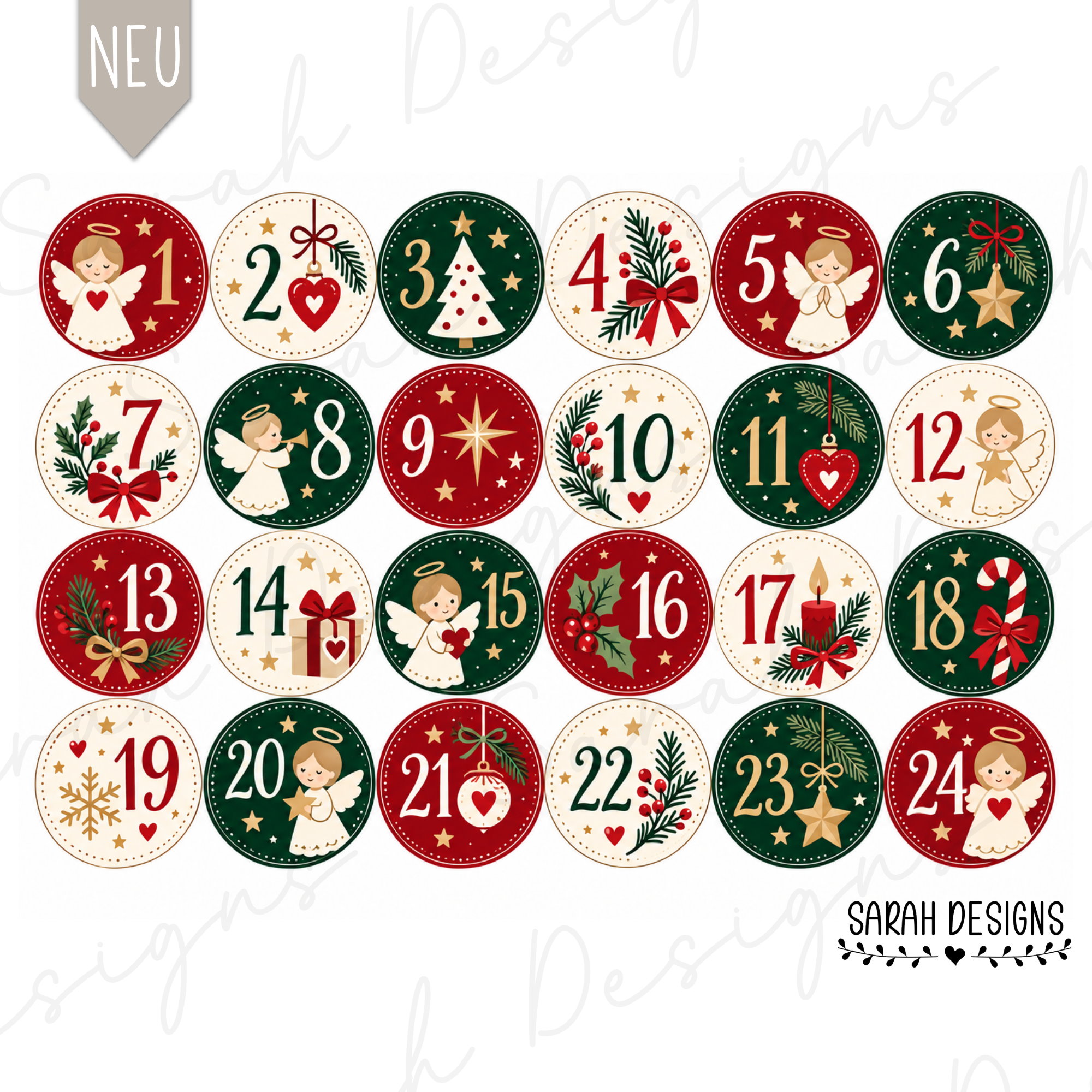 Toffifee Banderole Druckvorlage Druckdatei PDF DIN A4 Adventskalender Schokolade Geschenkidee Weihnachten Engel Weihnachtsengel II Druckansicht