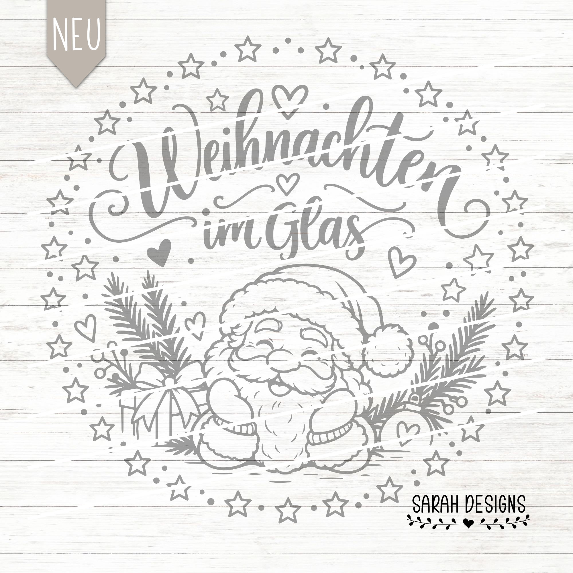 24 STD. FREEBIE | Digitale Datei Nikolaus | Weihnachtsgeschenk | Weihnachten im Glas – Bild 3