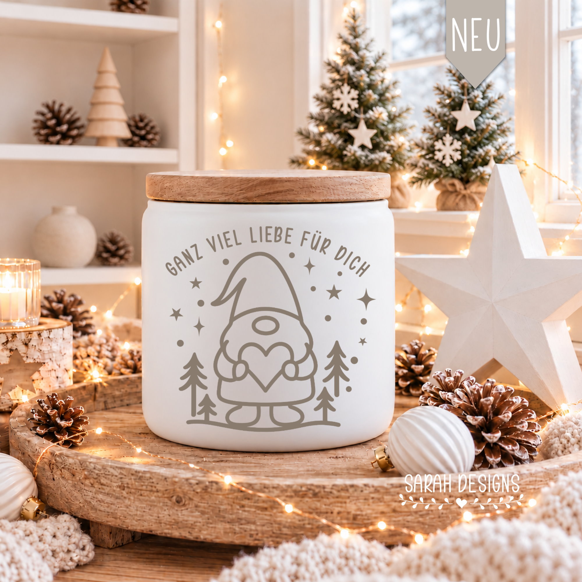Weihnachtsgeschenk Wichtel Plotten Häuser Zwerge Liebe Kekse Gebäckdosen SVG